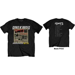 Guns N' Roses: Lies Track List (Back Print) - Black T-Shirt