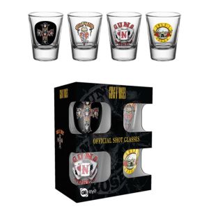 Guns N Roses: Set Of 4 Shooters "Mix" Shot Glasses