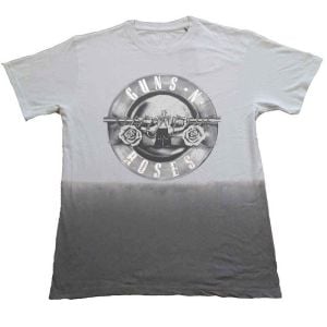 Guns N' Roses: Tonal Bullet (Dip Dye, Foiled, Dye Wash) - Grey T-Shirt