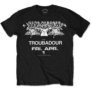 Guns N' Roses: Troubadour Flyer - Black T-Shirt