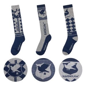 Harry Potter: Ravenclaw Knee-high Socks 3-Pack Preorder