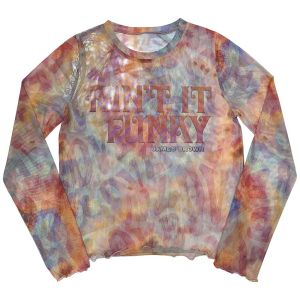 James Brown: Funky (Mesh, Sublimation Print) - Blue Ladies Long Sleeve T-Shirt