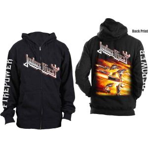 Judas Priest: Firepower (Back Print) - Black Zip-up Hoodie