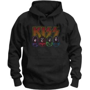 KISS: Logo, Faces & Icons - Black Pullover Hoodie