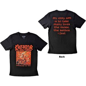 Kreator: Pleasure To Kill (Back Print) - Black T-Shirt