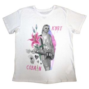 Kurt Cobain: Flower - White T-Shirt