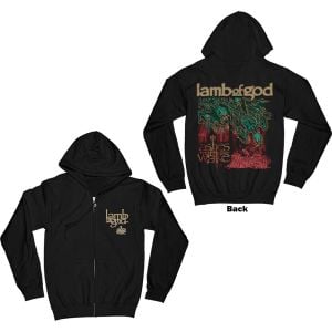 Lamb Of God: Ashes of the Wake Album Cover (Back Print) - Black Zip-up Hoodie