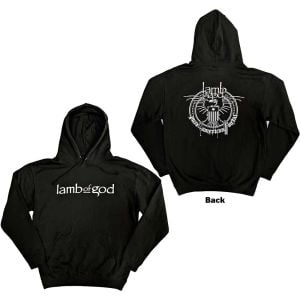 Lamb Of God: Skeleton Eagle (Back Print) - Black Pullover Hoodie