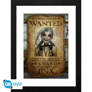 League Of Legends: "Jinx Wanted" Framed Print (30x40cm)