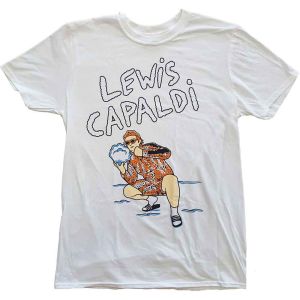 Lewis Capaldi: Snow Leopard - White T-Shirt