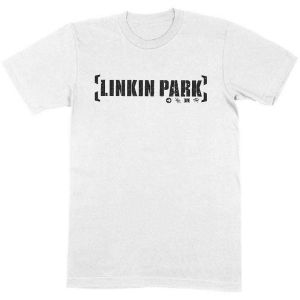 Linkin Park: Bracket Logo - White T-Shirt