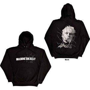 Machine Gun Kelly: Cracked Glass (Back Print) - Black Pullover Hoodie