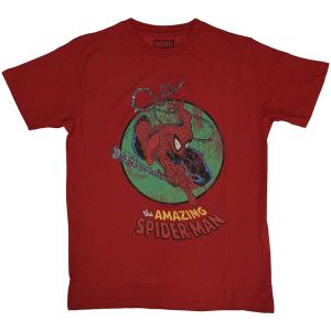 Marvel Comics: Spiderman Shooting Webs - Red T-Shirt