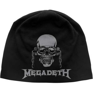 Megadeth: Vic / Logo JD Print (Discharge Printing) - Black Beanie Hat Preorder