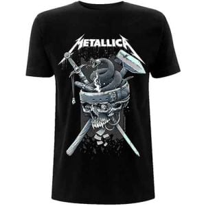 Metallica: History White Logo - Black T-Shirt