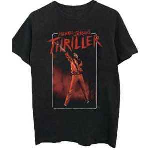 Michael Jackson: Thriller White Red Suit - Black T-Shirt