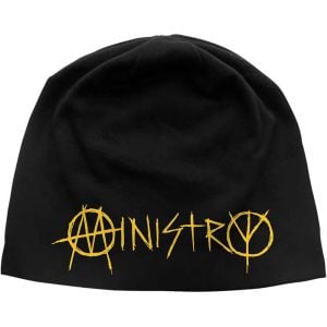 Ministry: Logo (Discharge Print) - Black Beanie Hat Preorder