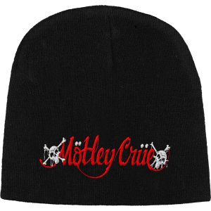 Motley Crue: Dr Feelgood Logo - Black Beanie Hat Preorder