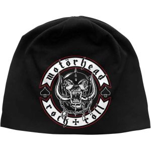 Motorhead: Biker Badge (Discharge Print) - Black Beanie Hat Preorder