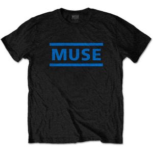 Muse: Dark Blue Logo - Black T-Shirt