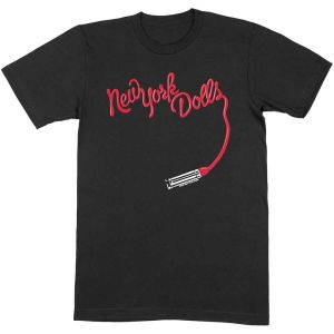 New York Dolls: Lipstick Logo - Black T-Shirt