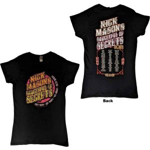 Nick Mason's Saucerful of Secrets: Echoes European Tour 2022 - Ladies Black T-Shirt