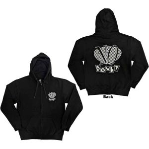 No Doubt: Checker Logo (Back Print) - Black Zip-up Hoodie