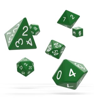 Oakie Doakie Dice: Solid Green RPG Set (7)