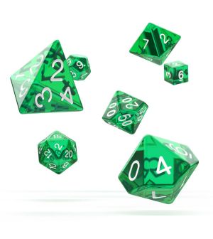 Oakie Doakie Dice: Translucent Green RPG Set (7) Preorder