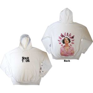 Olivia Rodrigo: Butterfly Halo (Back Print) - White Pullover Hoodie