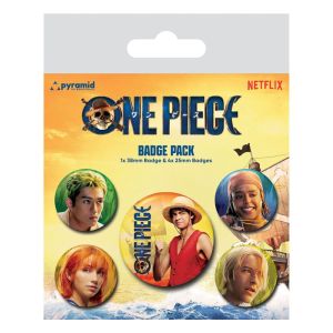 One Piece: The Straw Hats Pin-Back Buttons 5-Pack Preorder