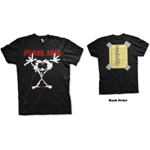 Pearl Jam: Stickman (Back Print) - Black T-Shirt