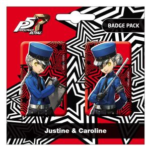 Persona 5 Royal: Justine & Caroline Pin Badges 2-Pack Preorder