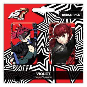 Persona 5 Royal: Kasumi Yoshizawa Violet Pin Badges 2-Pack Preorder