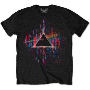 Pink Floyd: Dark Side of the Moon Pink Splatter - Black T-Shirt