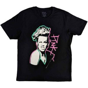 Pink: Paint Pen - Black T-Shirt