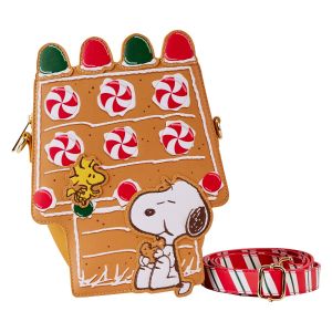 Loungefly Peanuts: Snoopy Gingerbread House Figural Crossbody Bag