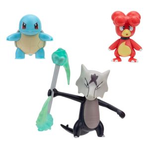 Pokémon: Magby, Squirtle #4, Alolan Marowak Battle Figure Set 3-Pack (5cm)