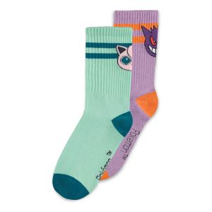 Pokemon: Heads Grey Socks 2-Pack (35-38) Preorder