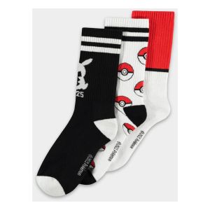 Pokemon: Pikachu Pokeball Socks 3-Pack (39-42) Preorder