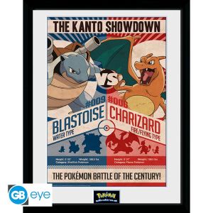 Pokemon: "Red V Blue" Framed Print (30x40cm)