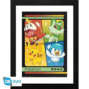 Pokemon: "Scarlet & Violet Starters" Framed Print (30x40cm)