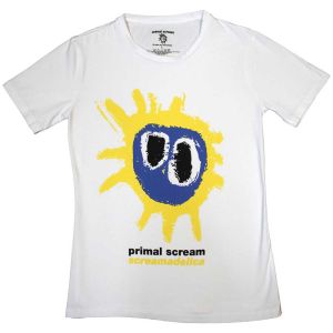 Primal Scream: Screamadelica - Ladies White T-Shirt