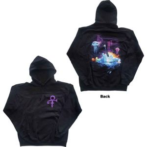 Prince: Lotus Flower (Back Print) - Black Pullover Hoodie