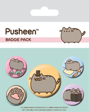 Pusheen: Fancy Pin-Back Buttons 5-Pack Preorder