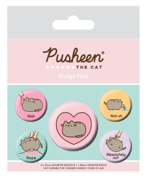 Pusheen: Nah Pin-Back Buttons 5-Pack Preorder