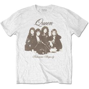 Queen: Bo Rhap Portrait - White T-Shirt