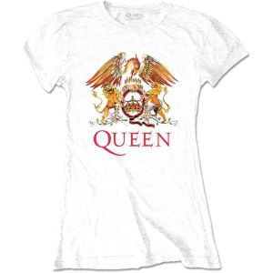 Queen: Classic Crest - Ladies White T-Shirt