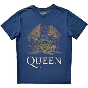 Queen: Crest - Denim Blue T-Shirt