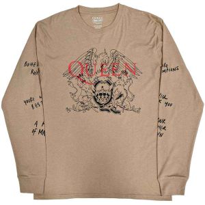 Queen: Handwritten (Sleeve Print) - Sand Long Sleeve T-Shirt